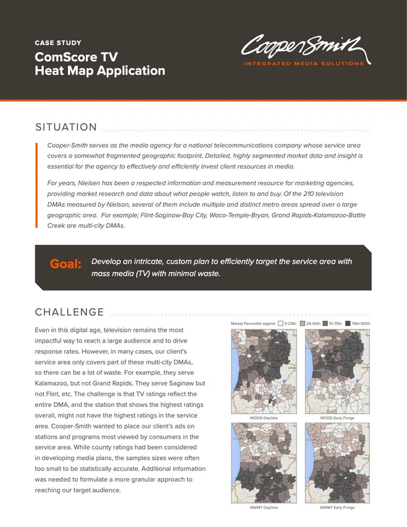 ComScore TV Heat Map Application